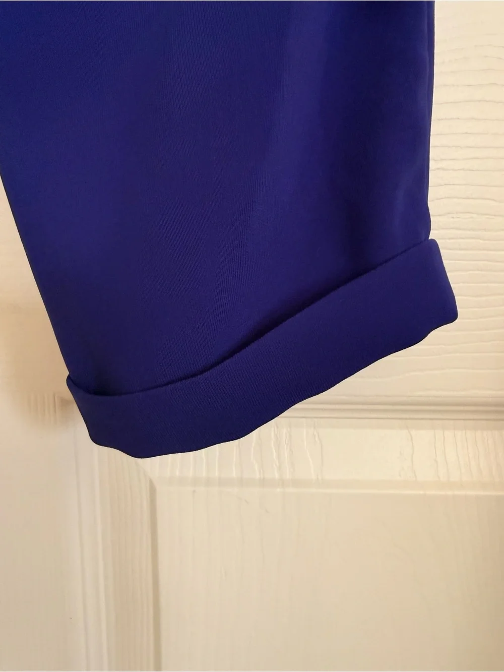 NEW J Crew Cobalt Blue Elastic Drawstring Pants Mid Rise Crepe, Size 4